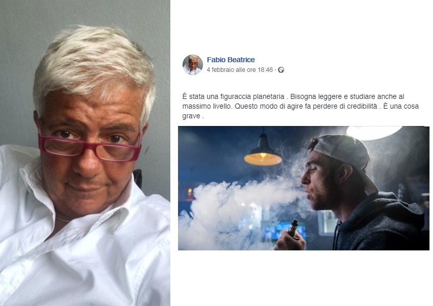 L’OMS modifica le linee guida sulle sigarette elettroniche – Fabio Beatrice: “Figuraccia Planetaria”