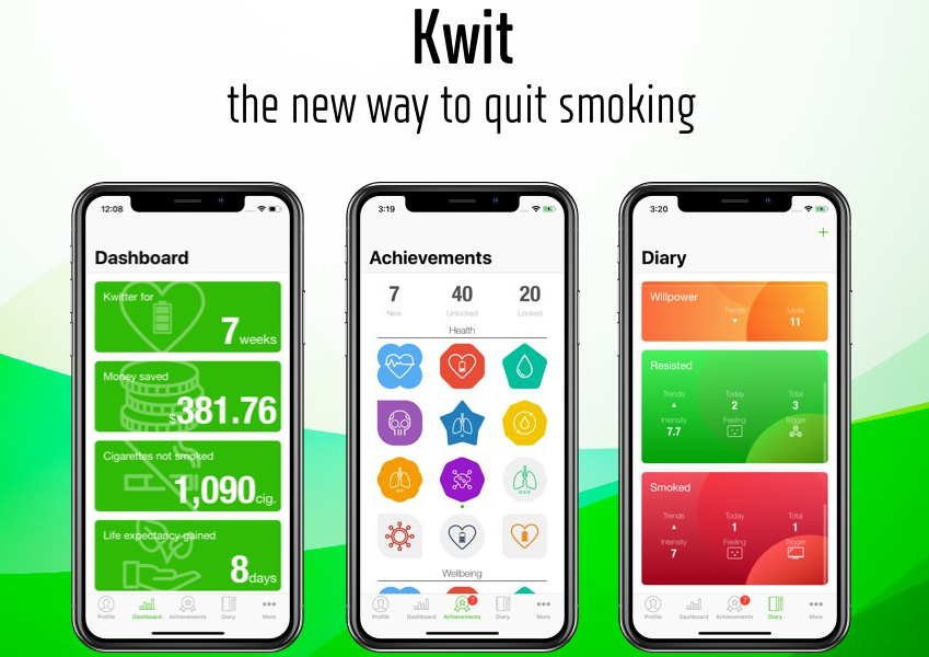 KWIT: L’ App per smettere di fumare con 1.3 milioni di download